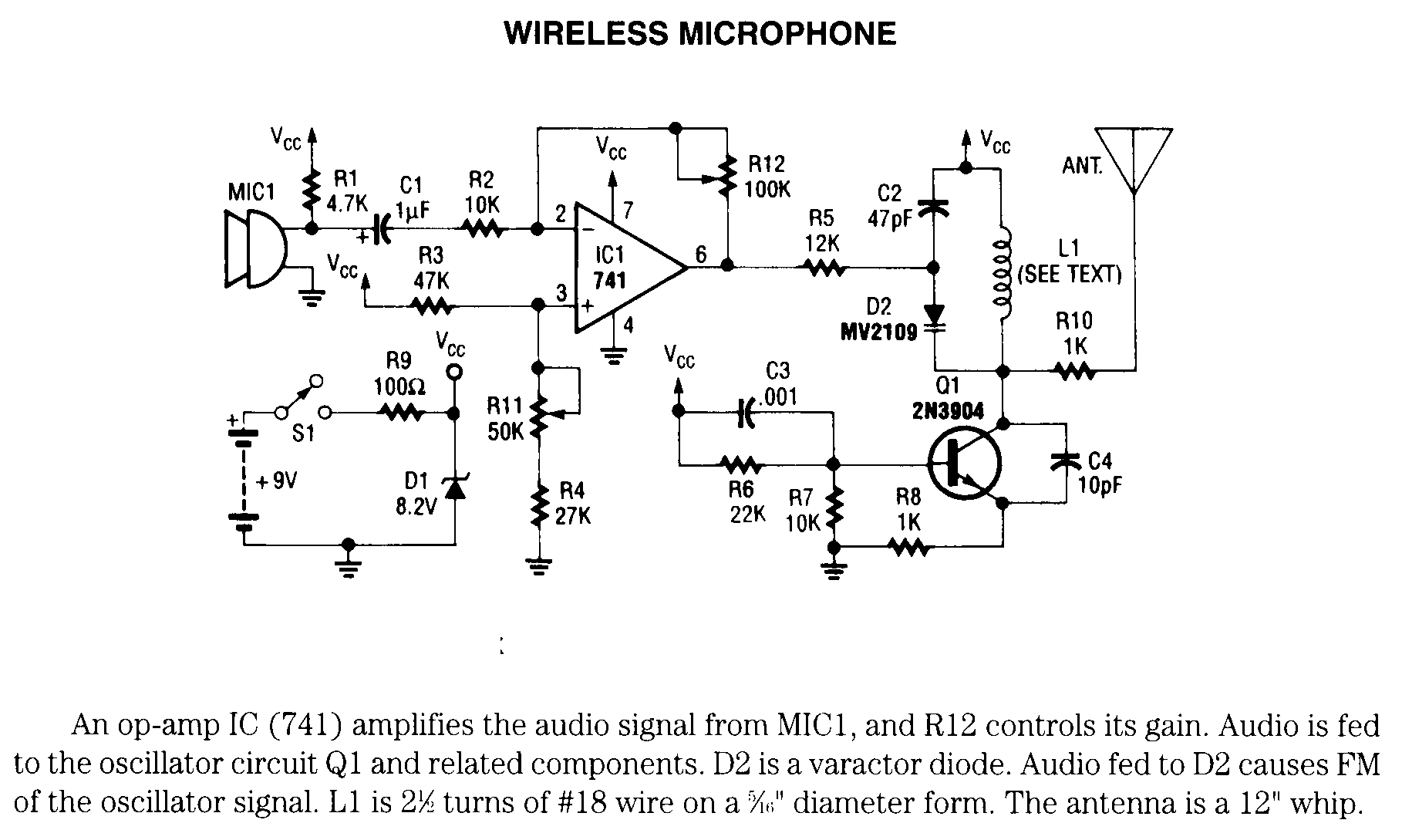 Wireless Microphone Electronic Circuits